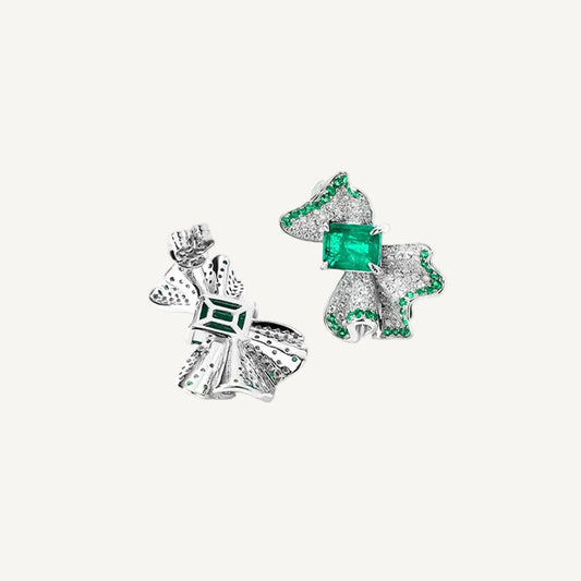 Emerald Stud Earrings — Éclat in 925 Sterling Silver