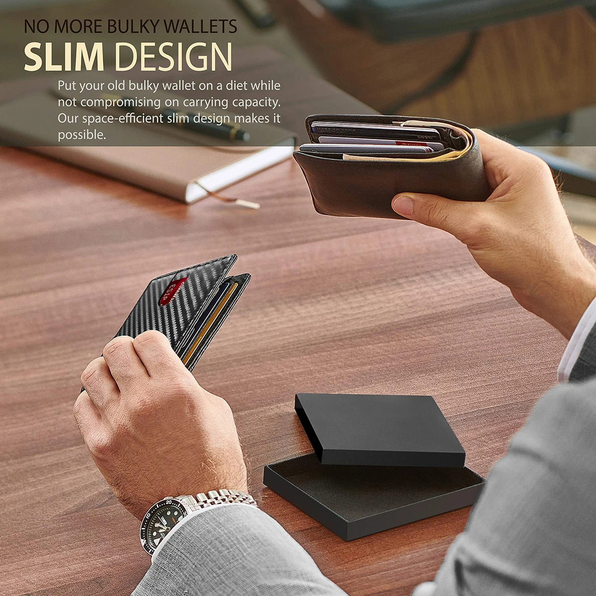 VELORÉ Carbon Wallet — Slim RFID Card Holder