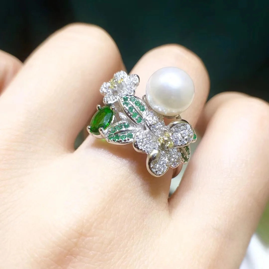 Eternal Blossom Pearl Ring in 925 Sterling Silver