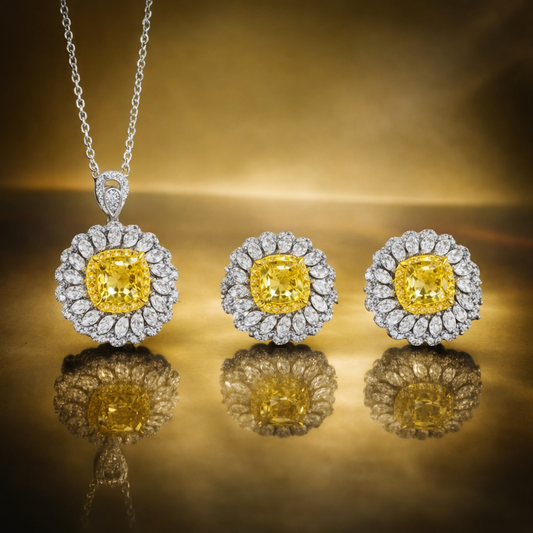 Éclat Soleil™ Yellow Halo Necklace