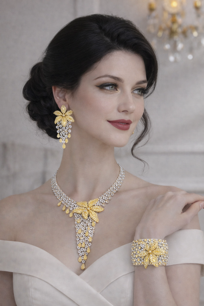 Imperial Radiance – Crystal Bloom High Jewelry Set
