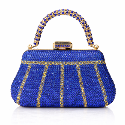 Émeraude Royale – Crystal Evening Clutch with Sculpted Handle
