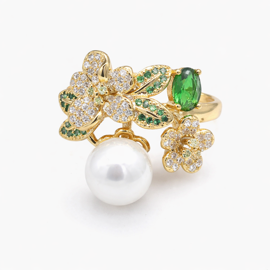 Eternal Blossom Pearl Ring in 925 Sterling Silver