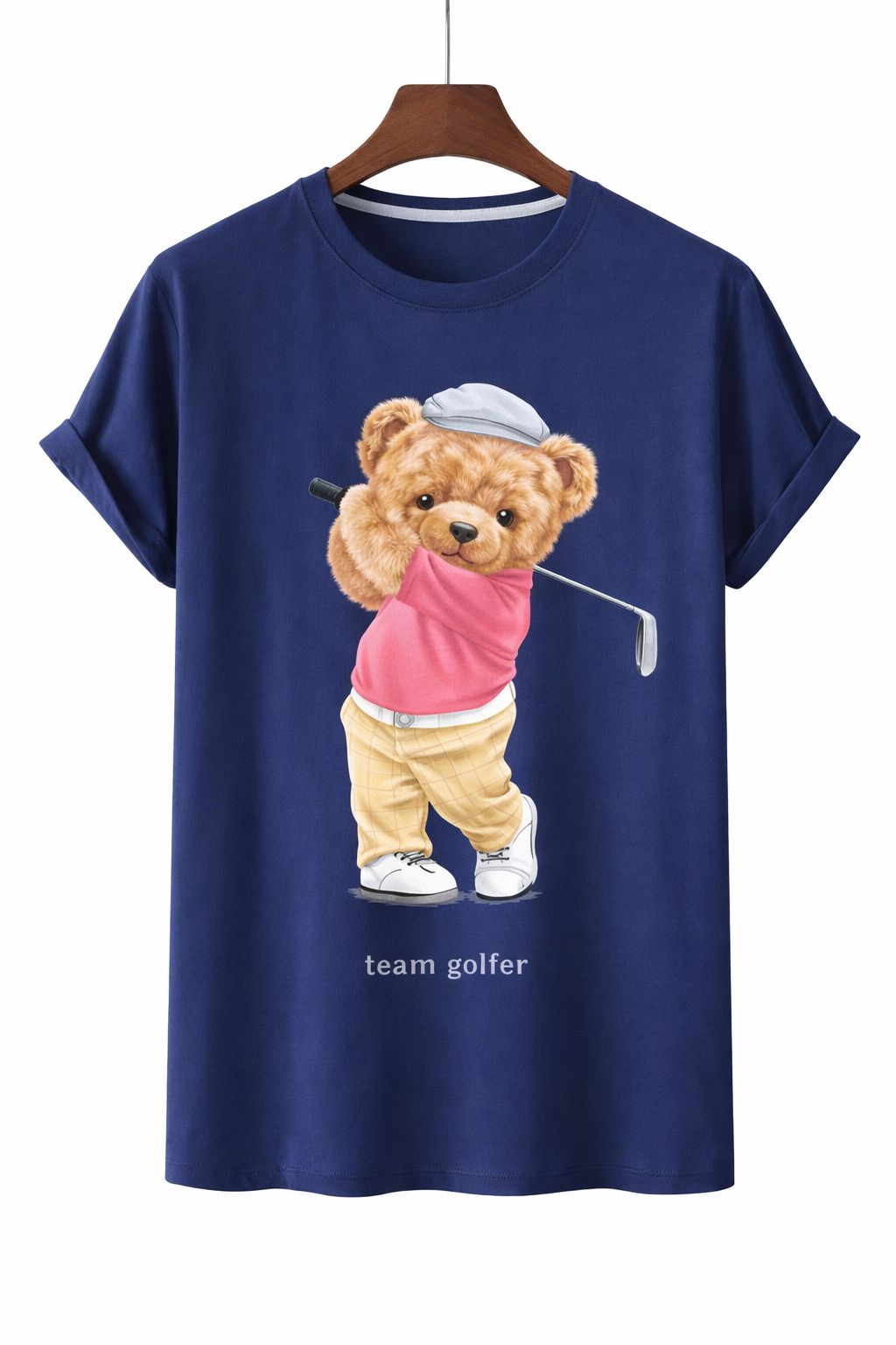 Bear Print Tee Relaxed Cotton T-Shirt