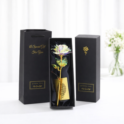 Rose Éternelle – Gold Foil Rose Gift