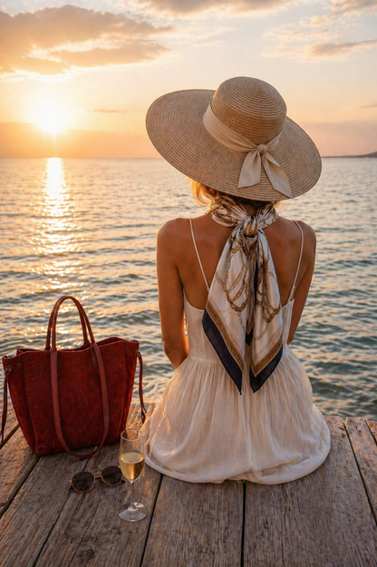 Sélene Suede Structured Shoulder Tote Bag