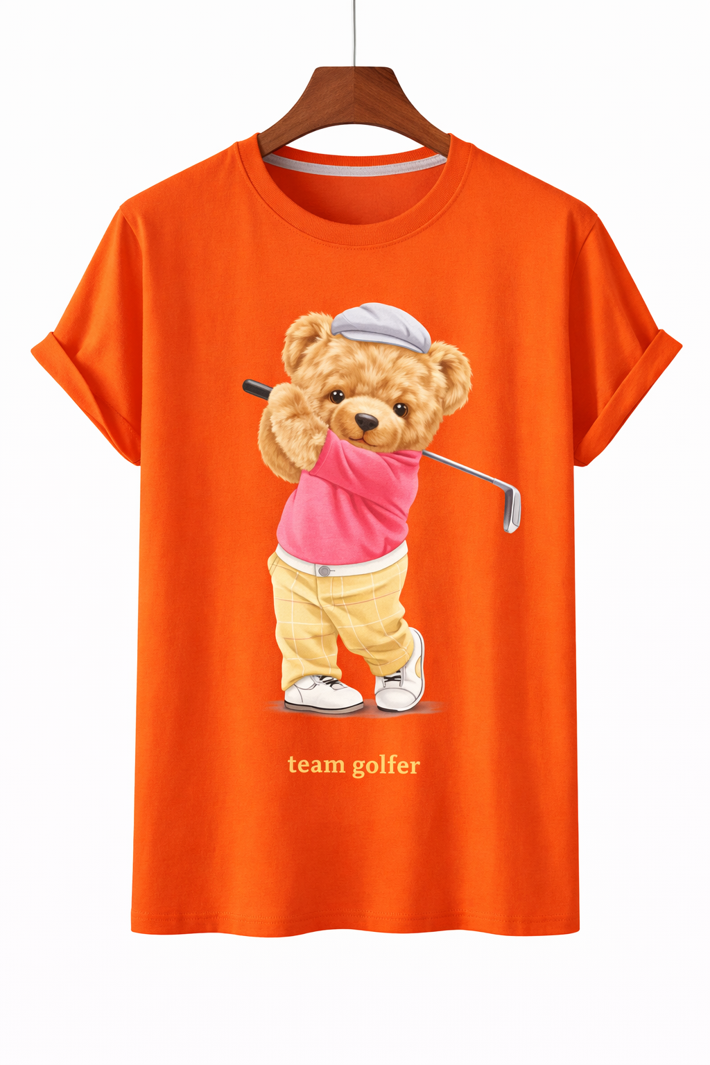 Bear Print Tee Relaxed Cotton T-Shirt