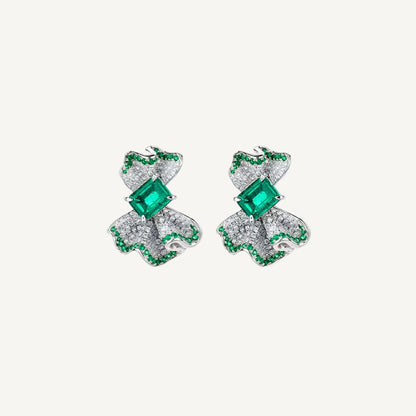 Emerald Stud Earrings — Éclat in 925 Sterling Silver