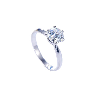 Classic Moissanite Solitaire Ring – Timeless Elegance