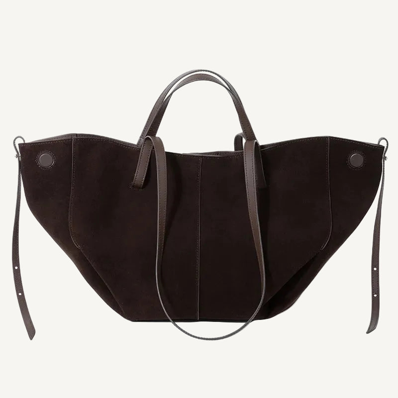 Sélene Suede Structured Shoulder Tote Bag