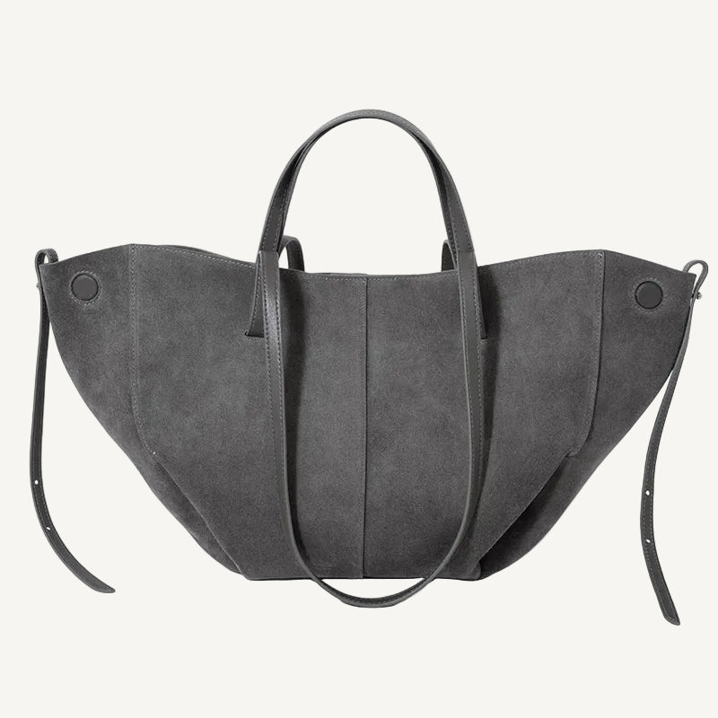 Sélene Suede Structured Shoulder Tote Bag
