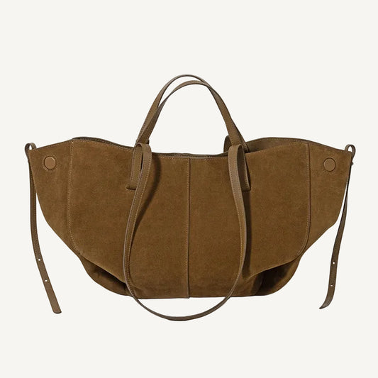 Sélene Suede Structured Shoulder Tote Bag