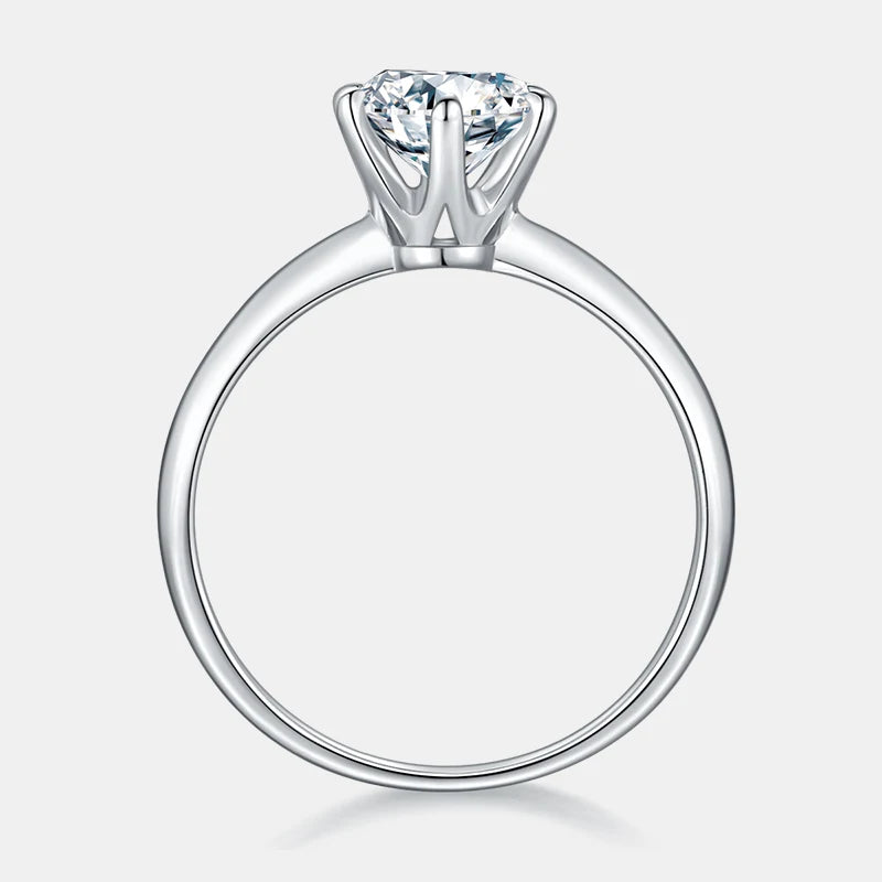 Classic Moissanite Solitaire Ring – Timeless Elegance