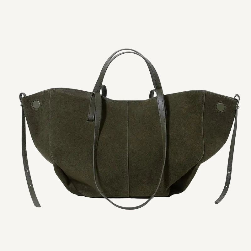Sélene Suede Structured Shoulder Tote Bag