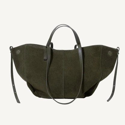 Sélene Suede Structured Shoulder Tote Bag