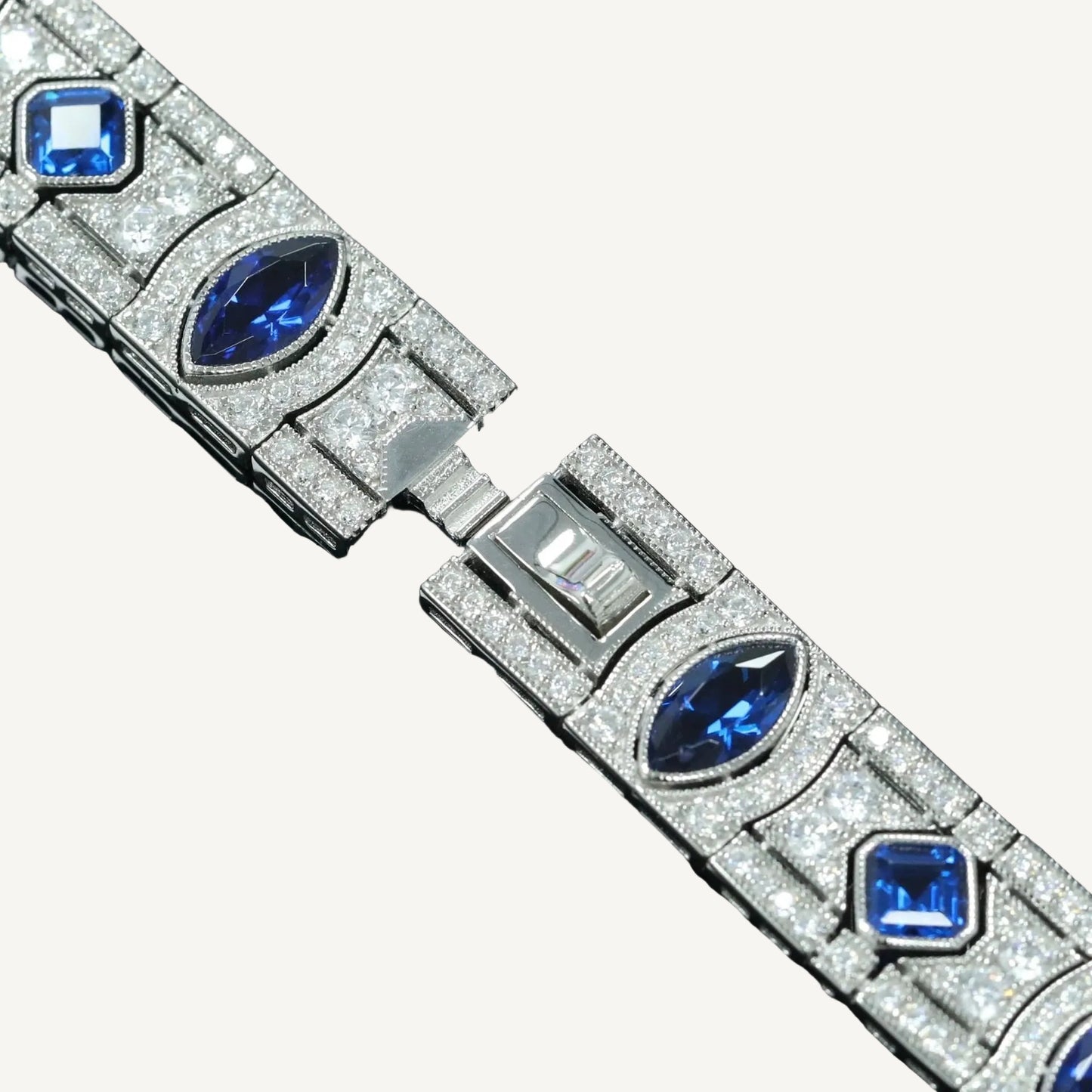Azure Éclat Bracelet – 925 Sterling Silver & Blue Spinel