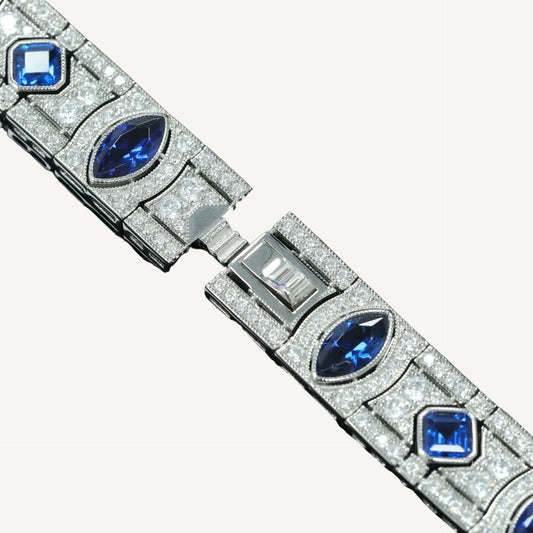 Azure Éclat Bracelet – 925 Sterling Silver & Blue Spinel