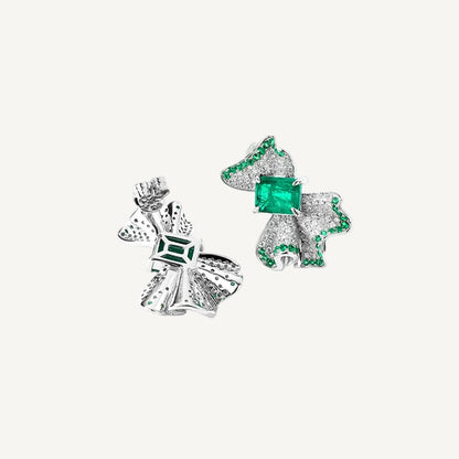 Emerald Stud Earrings — Éclat in 925 Sterling Silver