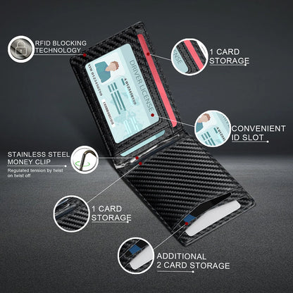 VELORÉ Carbon Wallet — Slim RFID Card Holder