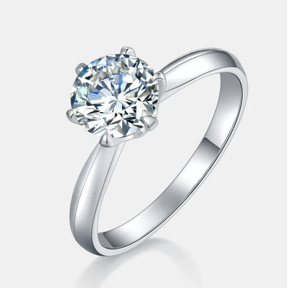 Classic Moissanite Solitaire Ring – Timeless Elegance