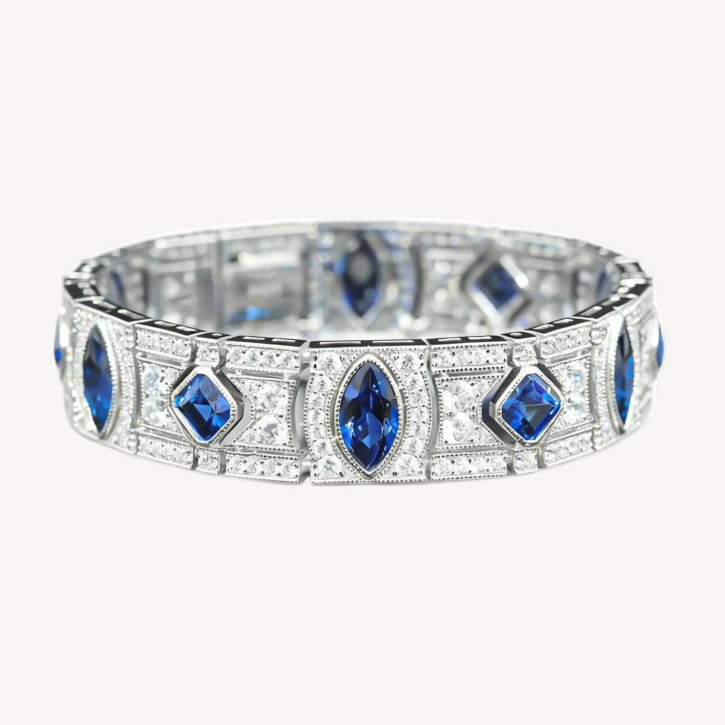Azure Éclat Bracelet – 925 Sterling Silver & Blue Spinel