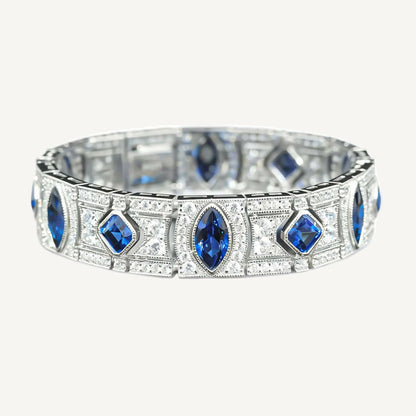 Azure Éclat Bracelet – 925 Sterling Silver & Blue Spinel