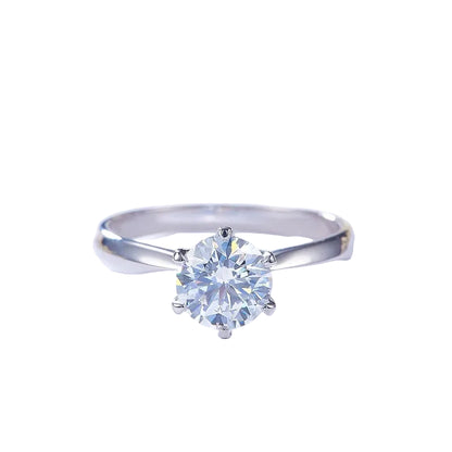 Classic Moissanite Solitaire Ring – Timeless Elegance