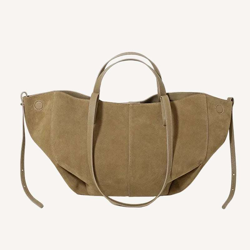 Sélene Suede Structured Shoulder Tote Bag