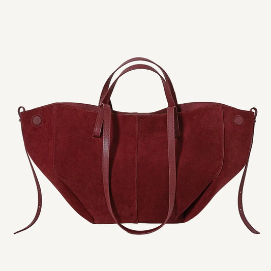 Sélene Suede Structured Shoulder Tote Bag
