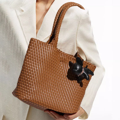 VELORÉ Woven Tote Bag Set – Structured Shopper with Pouch