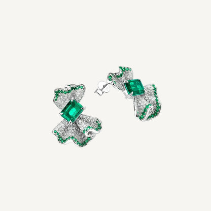 Emerald Stud Earrings — Éclat in 925 Sterling Silver