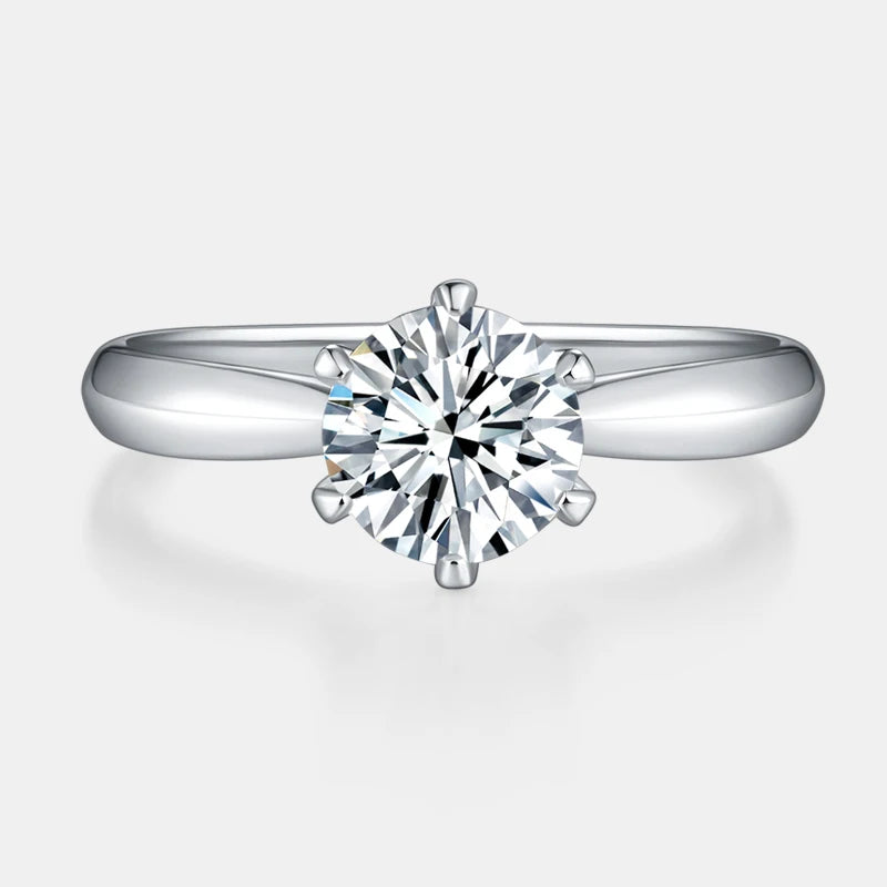Classic Moissanite Solitaire Ring – Timeless Elegance