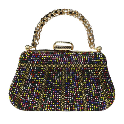 Émeraude Royale – Crystal Evening Clutch with Sculpted Handle