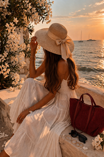 Sélene Suede Structured Shoulder Tote Bag