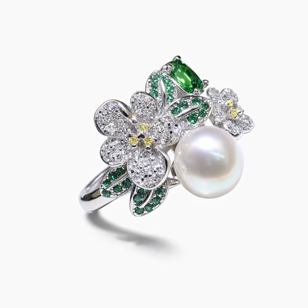 Eternal Blossom Pearl Ring in 925 Sterling Silver