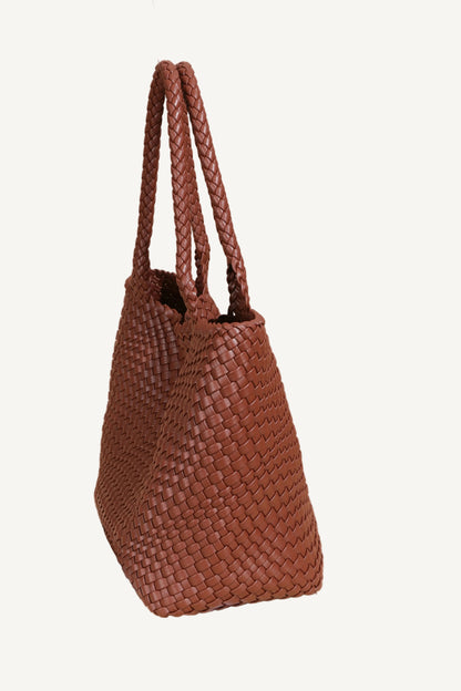 VELORÉ Woven Tote Bag Set – Structured Shopper with Pouch