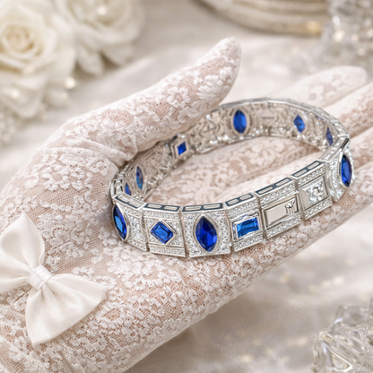 Azure Éclat Bracelet – 925 Sterling Silver & Blue Spinel