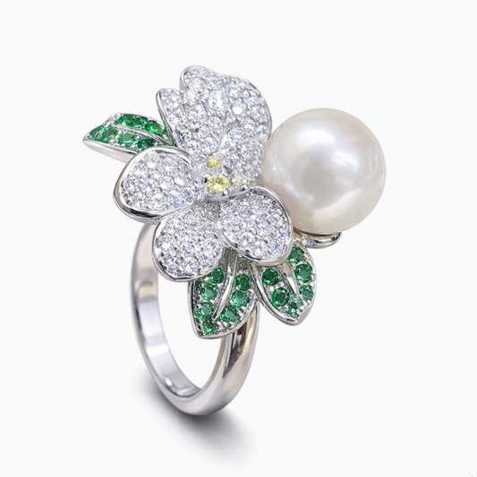 Eternal Blossom Pearl Ring in 925 Sterling Silver